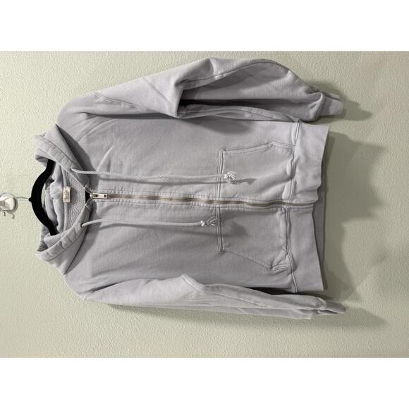 Brandy Melville John Galt Powder Blue Full Zip Up Hoodie - Picture 2 of 6